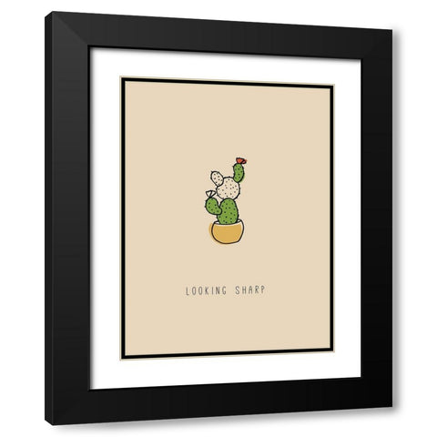 Looking Sharp Black Modern Wood Framed Art Print with Double Matting by JMB Designs