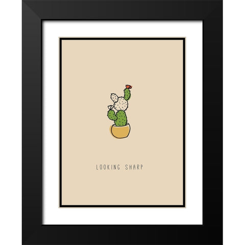 Looking Sharp Black Modern Wood Framed Art Print with Double Matting by JMB Designs