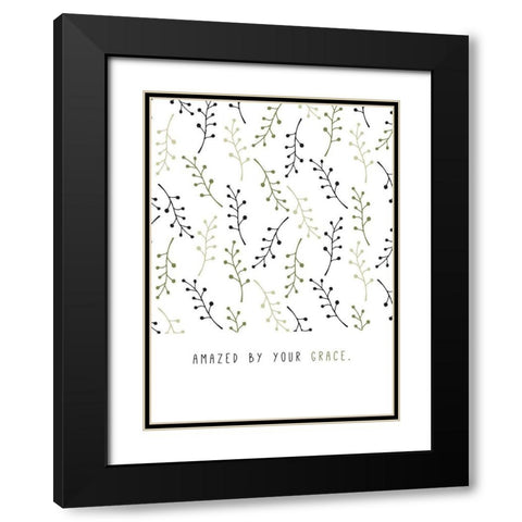 Amazed by Your Grace Black Modern Wood Framed Art Print with Double Matting by JMB Designs