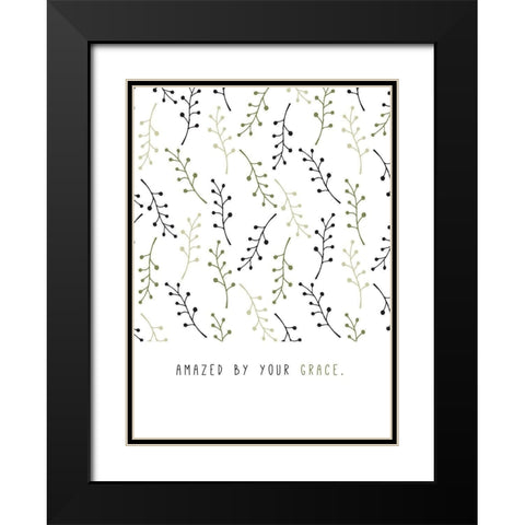 Amazed by Your Grace Black Modern Wood Framed Art Print with Double Matting by JMB Designs