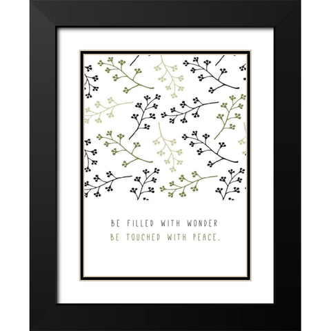 Be Filled with Wonder Black Modern Wood Framed Art Print with Double Matting by JMB Designs
