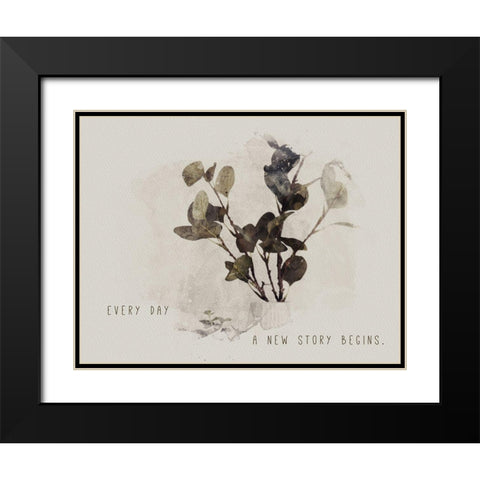Every Day Black Modern Wood Framed Art Print with Double Matting by JMB Designs