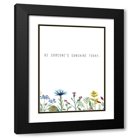 Be Someones Sunshine Black Modern Wood Framed Art Print with Double Matting by JMB Designs