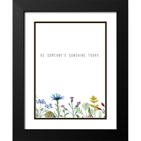 Be Someones Sunshine Black Modern Wood Framed Art Print with Double Matting by JMB Designs