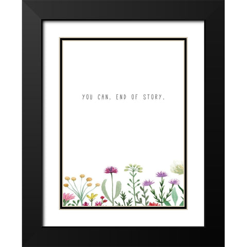 You Can Black Modern Wood Framed Art Print with Double Matting by JMB Designs