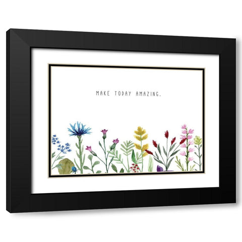 Make Today Amazing Black Modern Wood Framed Art Print with Double Matting by JMB Designs