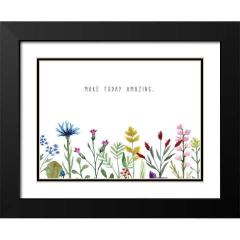 Make Today Amazing Black Modern Wood Framed Art Print with Double Matting by JMB Designs