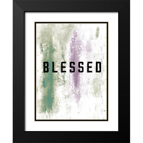 Blessed Black Modern Wood Framed Art Print with Double Matting by JMB Designs