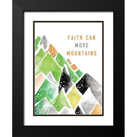 Faith Can Black Modern Wood Framed Art Print with Double Matting by JMB Designs
