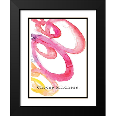 Choose Kindness Black Modern Wood Framed Art Print with Double Matting by JMB Designs