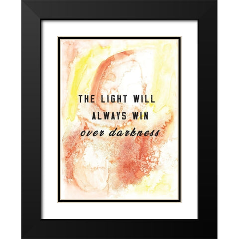 Light Will Always Win Black Modern Wood Framed Art Print with Double Matting by JMB Designs