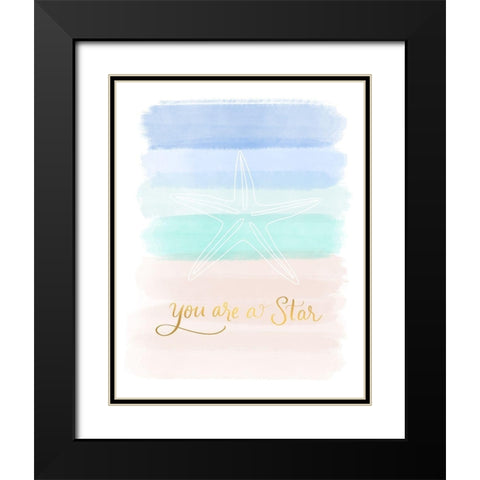 You Are a Star Black Modern Wood Framed Art Print with Double Matting by Batista, Dee