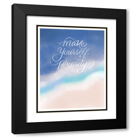 Priority Black Modern Wood Framed Art Print with Double Matting by Batista, Dee