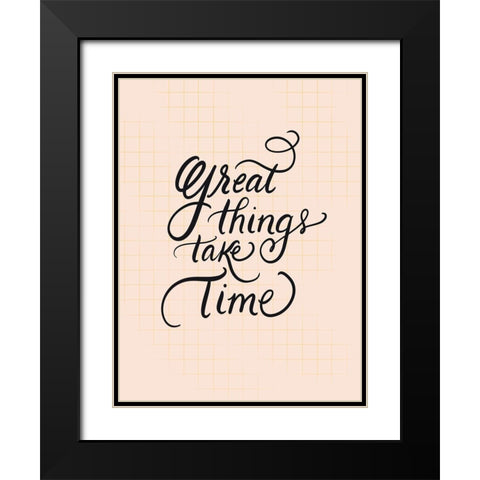 Great Things Black Modern Wood Framed Art Print with Double Matting by Batista, Dee