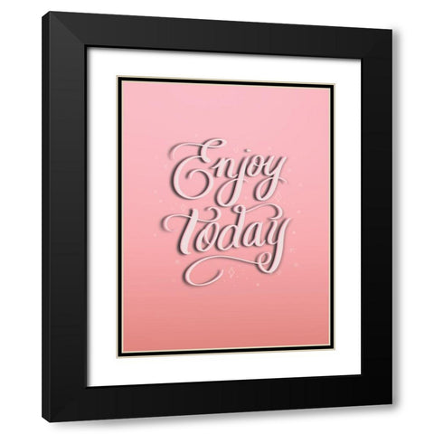 Enjoy Black Modern Wood Framed Art Print with Double Matting by Batista, Dee