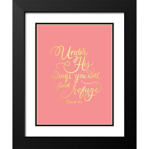 His Wing Black Modern Wood Framed Art Print with Double Matting by Batista, Dee