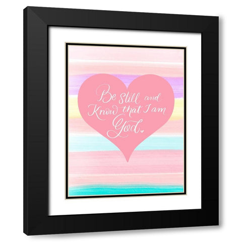 Be Still Black Modern Wood Framed Art Print with Double Matting by Batista, Dee