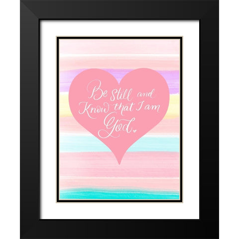 Be Still Black Modern Wood Framed Art Print with Double Matting by Batista, Dee