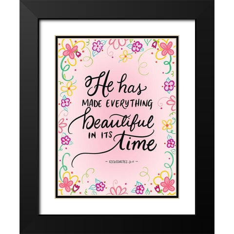 Its Time Black Modern Wood Framed Art Print with Double Matting by Batista, Dee