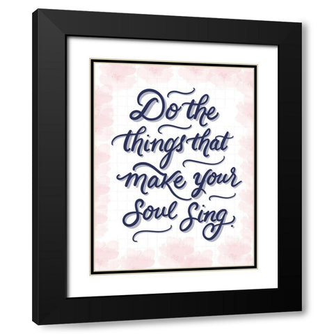 Do The Black Modern Wood Framed Art Print with Double Matting by Batista, Dee