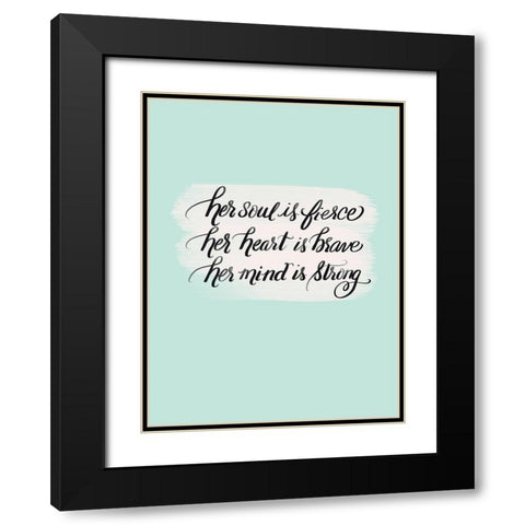 Her Soul Black Modern Wood Framed Art Print with Double Matting by Batista, Dee