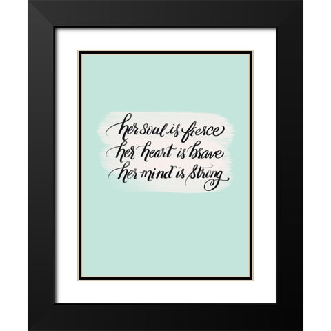 Her Soul Black Modern Wood Framed Art Print with Double Matting by Batista, Dee