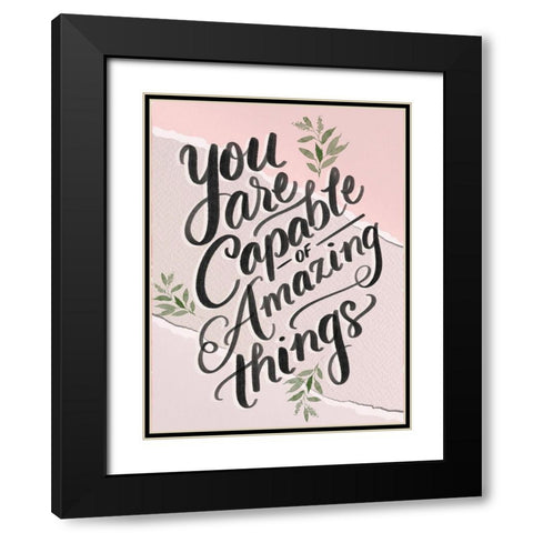 Amazing Black Modern Wood Framed Art Print with Double Matting by Batista, Dee