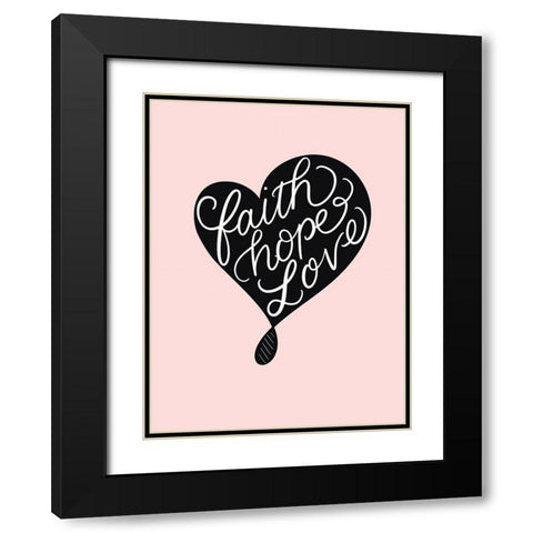 Faith Black Modern Wood Framed Art Print with Double Matting by Batista, Dee