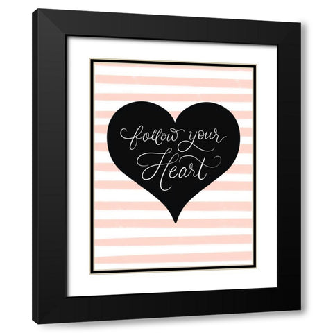 Follow Black Modern Wood Framed Art Print with Double Matting by Batista, Dee