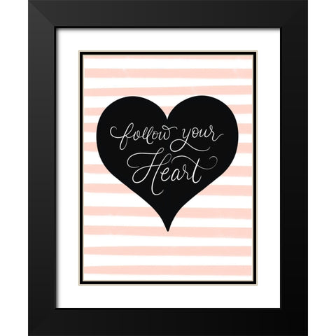Follow Black Modern Wood Framed Art Print with Double Matting by Batista, Dee