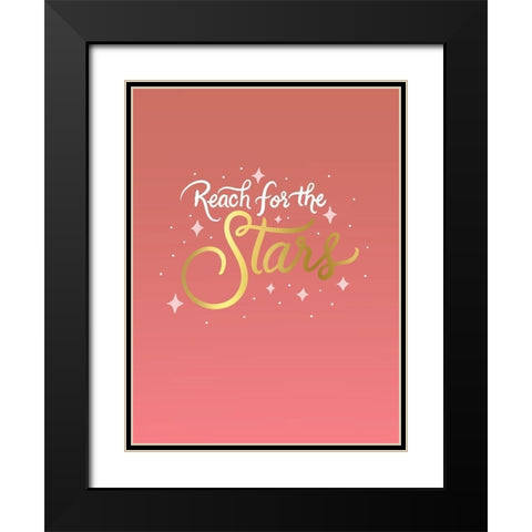 Stars Black Modern Wood Framed Art Print with Double Matting by Batista, Dee