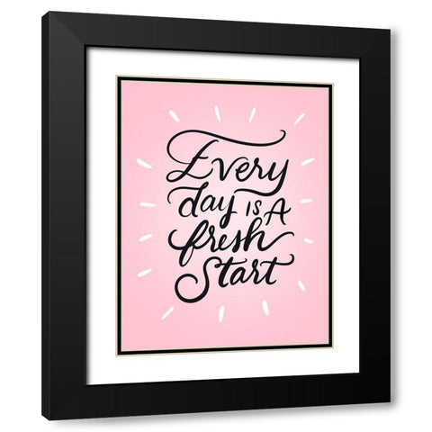 Fresh Black Modern Wood Framed Art Print with Double Matting by Batista, Dee