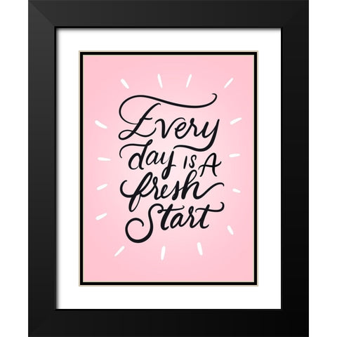 Fresh Black Modern Wood Framed Art Print with Double Matting by Batista, Dee