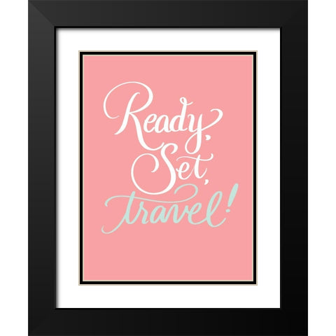 Travel Black Modern Wood Framed Art Print with Double Matting by Batista, Dee