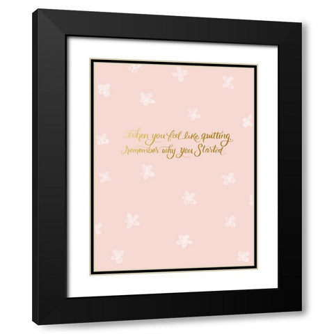 Started Black Modern Wood Framed Art Print with Double Matting by Batista, Dee