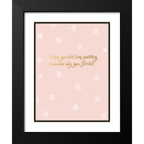 Started Black Modern Wood Framed Art Print with Double Matting by Batista, Dee