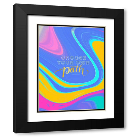 Path Black Modern Wood Framed Art Print with Double Matting by Batista, Dee