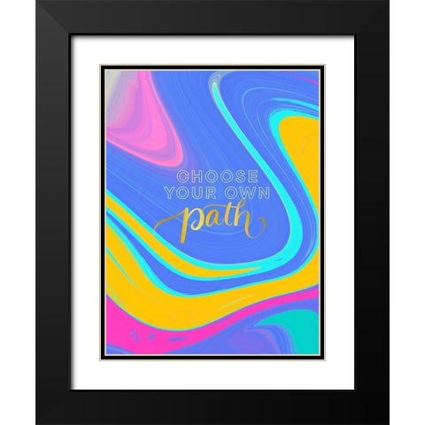 Path Black Modern Wood Framed Art Print with Double Matting by Batista, Dee