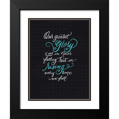 Glory Black Modern Wood Framed Art Print with Double Matting by Batista, Dee