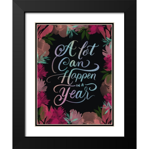 Year Black Modern Wood Framed Art Print with Double Matting by Batista, Dee