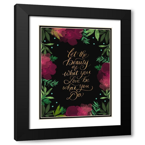 Beauty Black Modern Wood Framed Art Print with Double Matting by Batista, Dee