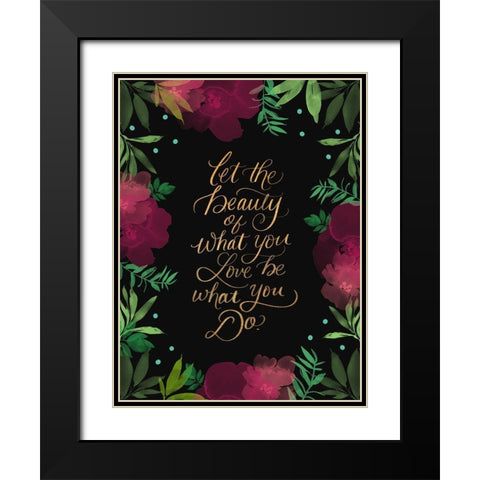 Beauty Black Modern Wood Framed Art Print with Double Matting by Batista, Dee