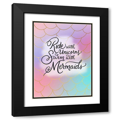 Ride Black Modern Wood Framed Art Print with Double Matting by Batista, Dee