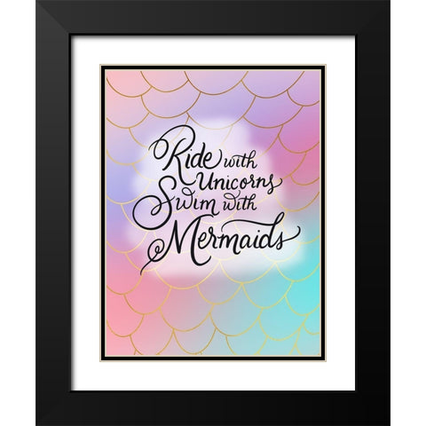 Ride Black Modern Wood Framed Art Print with Double Matting by Batista, Dee