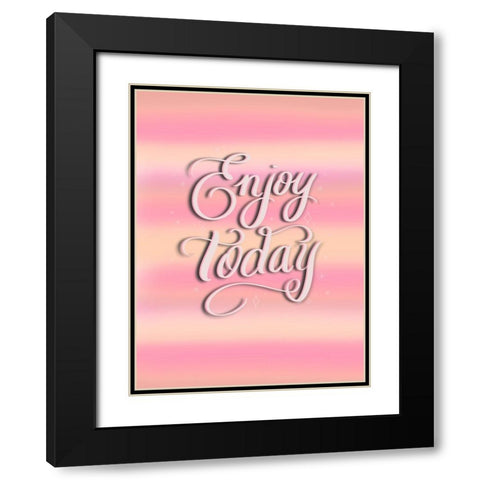 Enjoy Black Modern Wood Framed Art Print with Double Matting by Batista, Dee