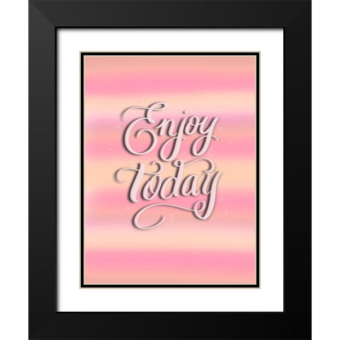 Enjoy Black Modern Wood Framed Art Print with Double Matting by Batista, Dee