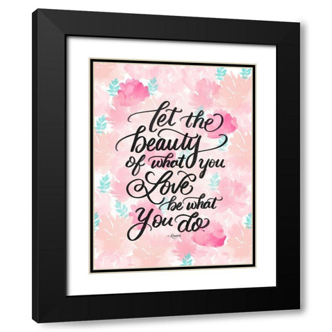 Beauty Black Modern Wood Framed Art Print with Double Matting by Batista, Dee