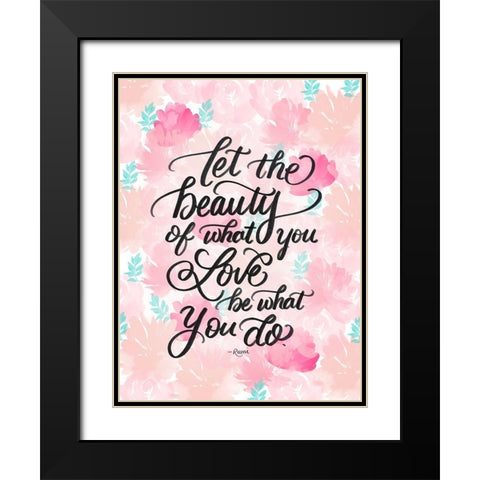 Beauty Black Modern Wood Framed Art Print with Double Matting by Batista, Dee