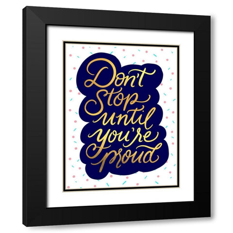 Dont Black Modern Wood Framed Art Print with Double Matting by Batista, Dee