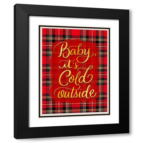 Its Cold Black Modern Wood Framed Art Print with Double Matting by Batista, Dee